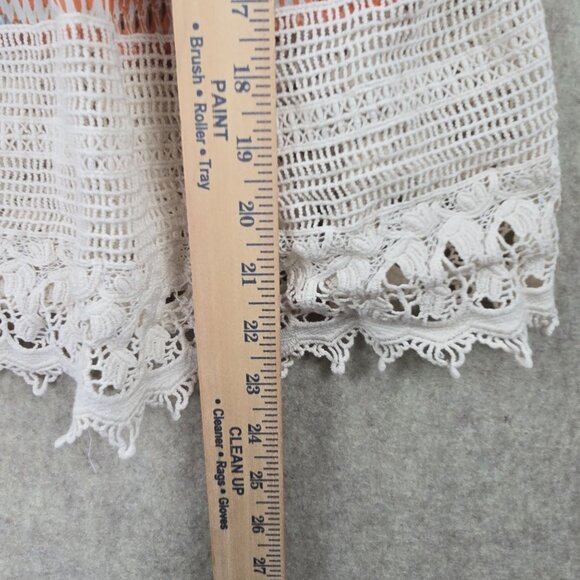 Gimmicks By BKE Crochet Knit Lace Trim Peasant Top Multicolor Size S - Picture 5 of 6